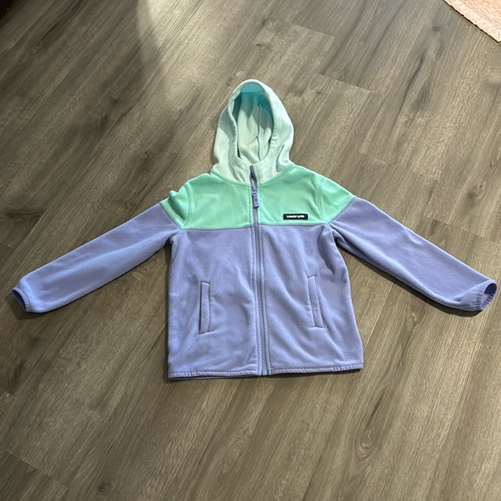 Lands’ end girl fleece jacket size small 6-7